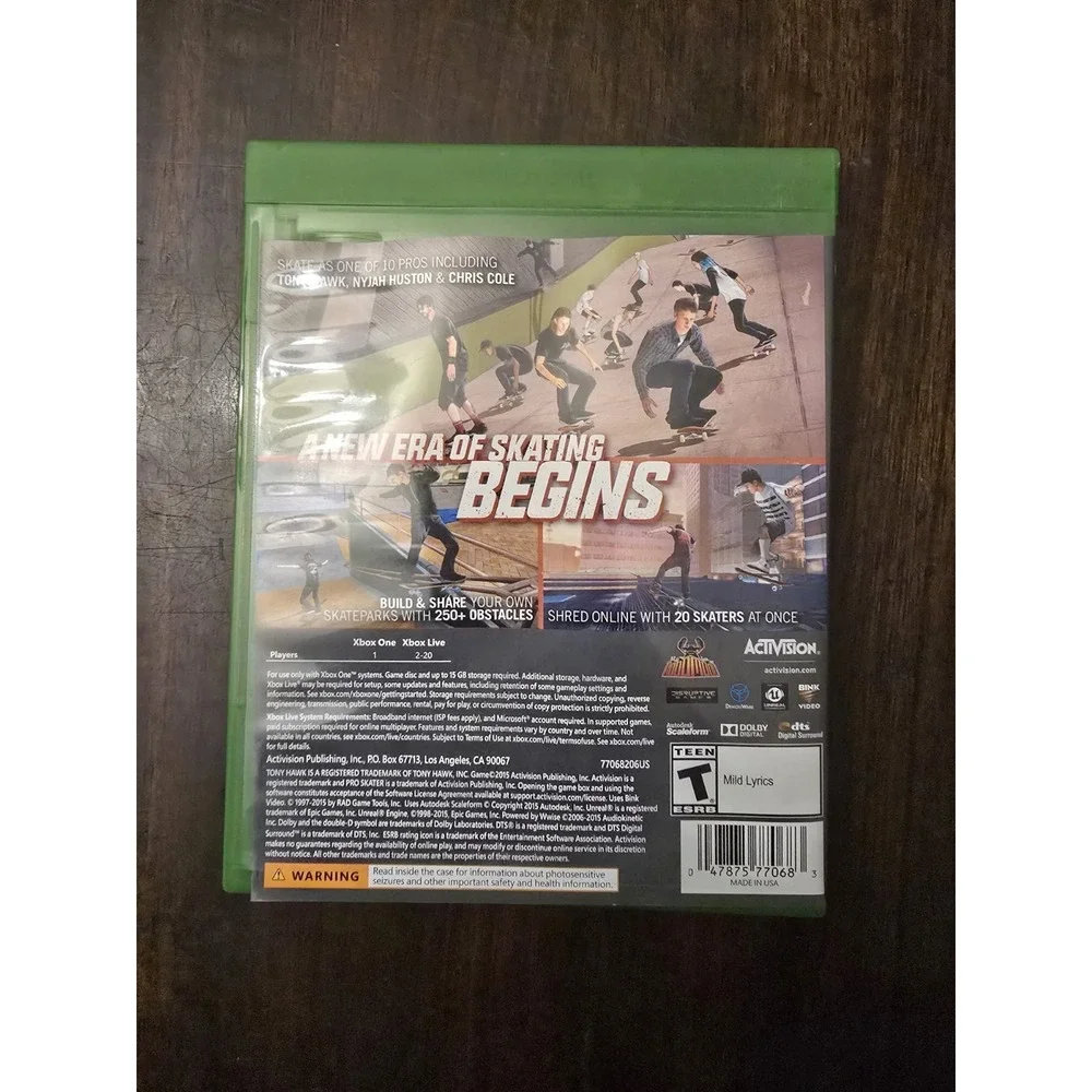 Xbox One Tony Hawks ProSkater 5 video game